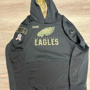 Nike Black On Field Apparel Dri Fit Philadelphia Eagles Hoodie